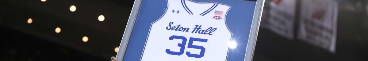 Seton Hall Pirates #35 framed basketball team jersey