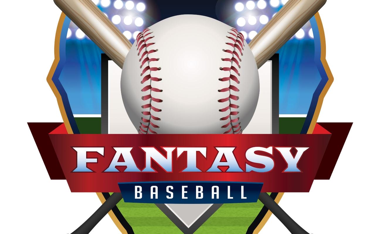 An emblem illustration for Fantasy Baseball. 