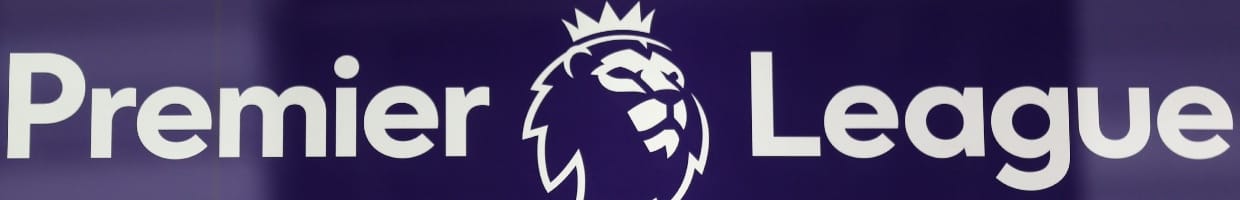 The Premier League Sign and Logo on a Blue Background - Photo By ISABEL INFANTES/Getty Images