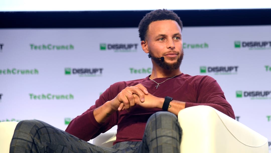 SAN FRANCISCO, CALIFORNIA - OCTOBER 02: SC30 Inc. Founder Stephen Curry speaks onstage during TechCrunch Disrupt San Francisco 2019 at Moscone Convention Center on October 02, 2019 in San Francisco, California. (Photo by Steve Jennings/Getty Images for TechCrunch)