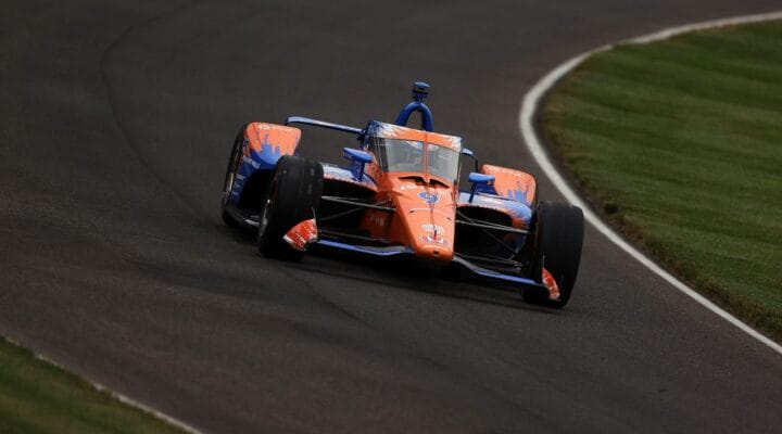 INDIANAPOLIS, INDIANA - MAY 28: Scott Dixon of New Zealand, driver of the #9 PNC Bank Grow Up Great Chip Ganassi Racing Honda, drives during Carb Day for the 105th Indianapolis 500 at Indianapolis Motor Speedway on May 28, 2021 in Indianapolis, Indiana. (Photo by Stacy Revere/Getty Images)