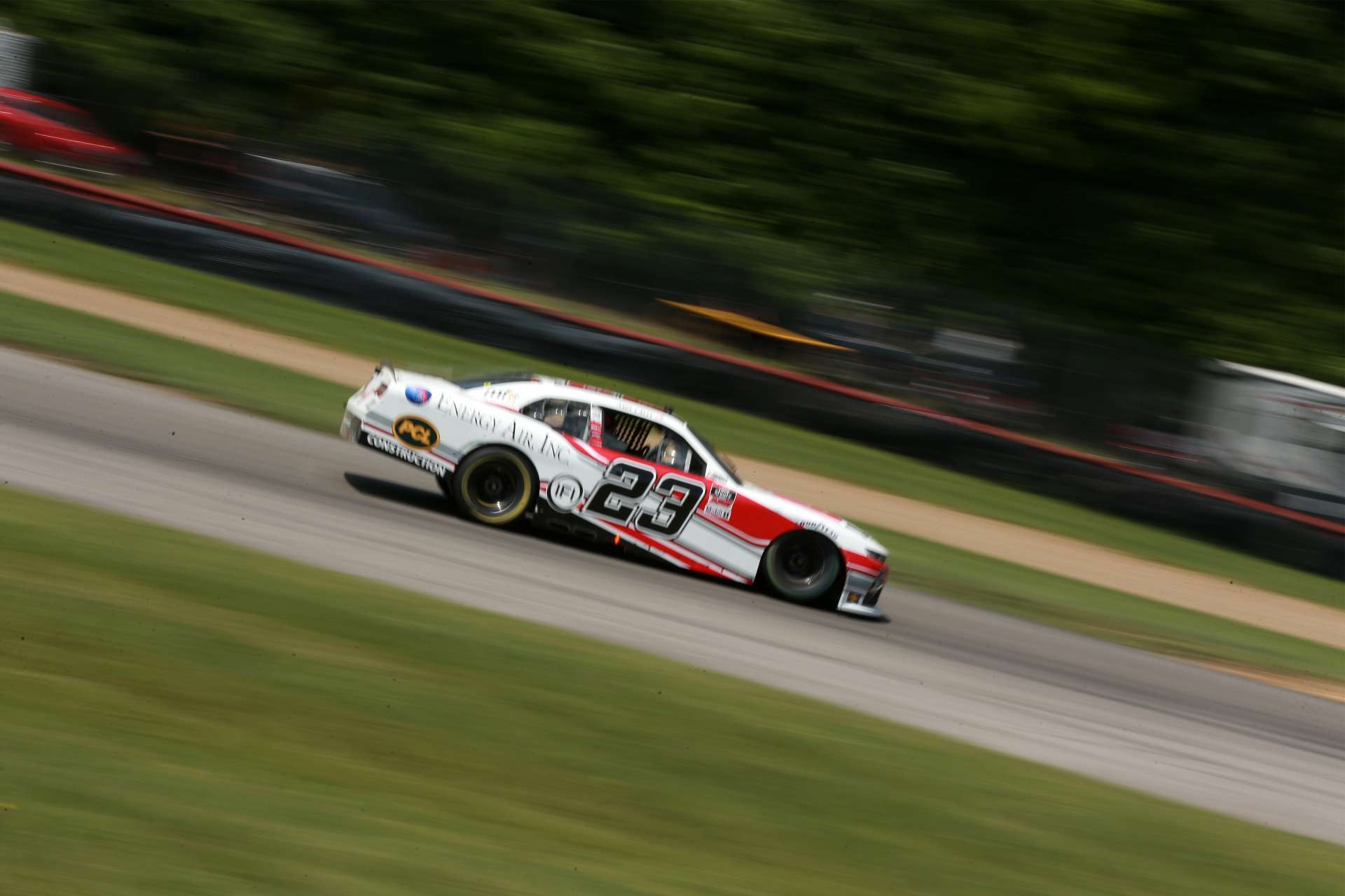 LEXINGTON, OHIO - JUNE 05: Andy Lally, driver of the #23 UCC/Energy Air Inc Chevrolet, drives during the NASCAR Xfinity Series B&L Transport 170 at Mid-Ohio Sports Car Course on June 05, 2021 in Lexington, Ohio.