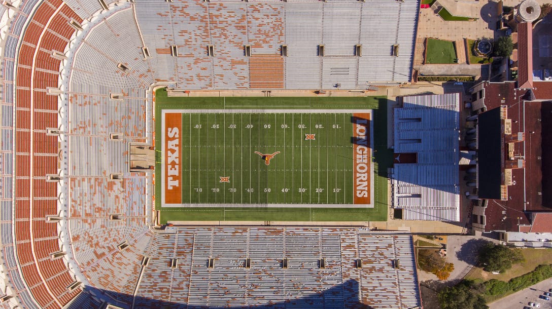 Texas football stadium aerial