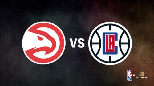 Atlanta Hawks logo on the left and LA Clippers logo on the right