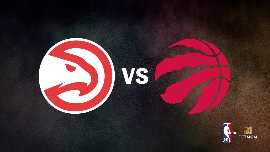 Hawk Raptors logo on the left and Toronto Raptors logo on the right