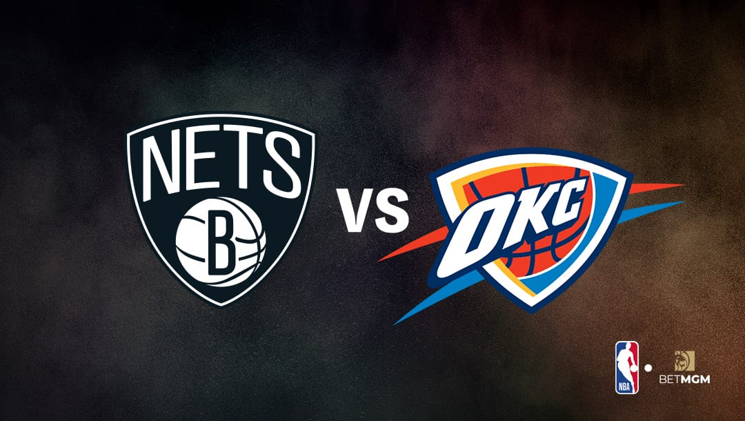 Brooklyn Nets logo on the left and Oklahoma City Thunder logo on the right