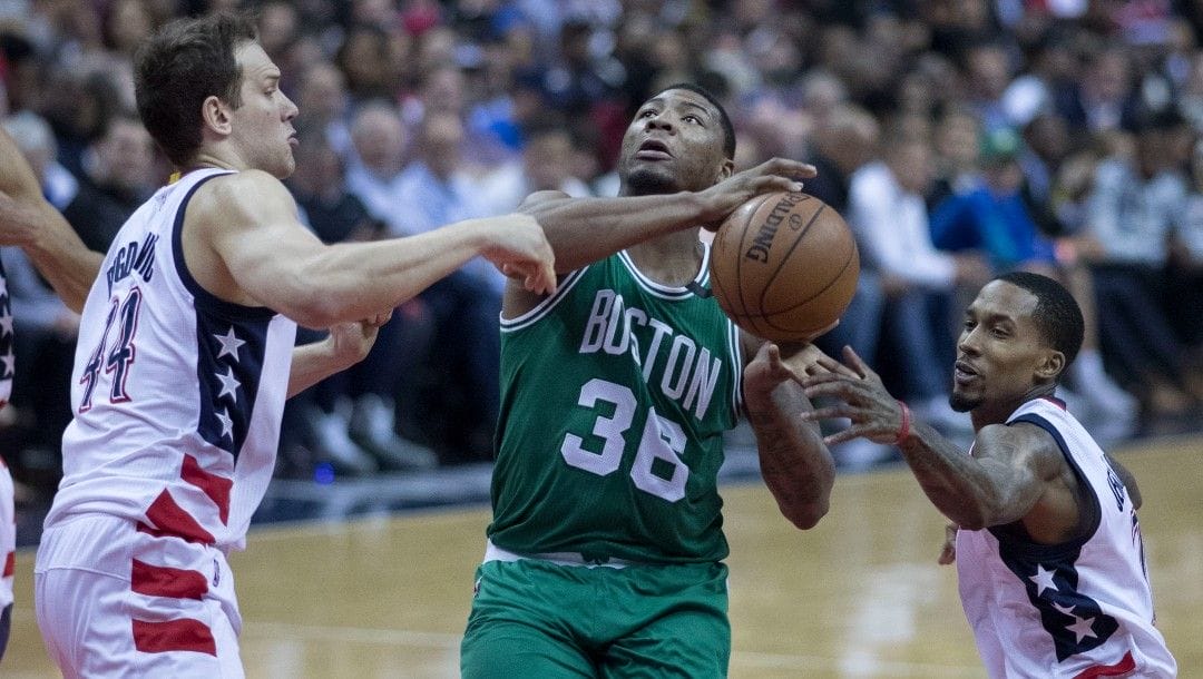 Marcus Smart drives to the basket in a recent game.