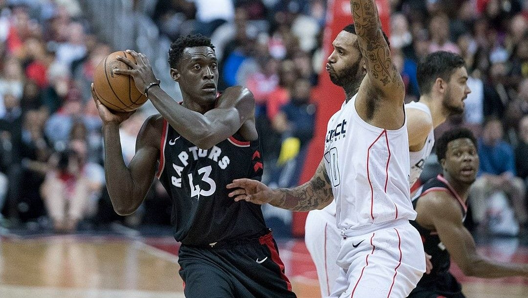 Pascal Siakam in a game earlier this season.