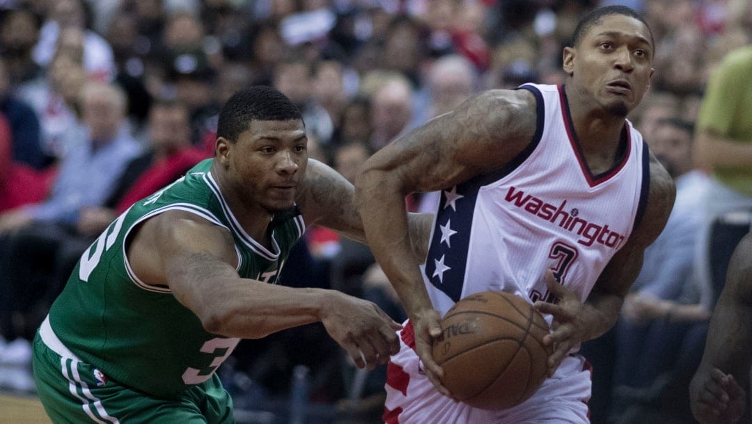 Marcus Smart plays defense in a recent game.