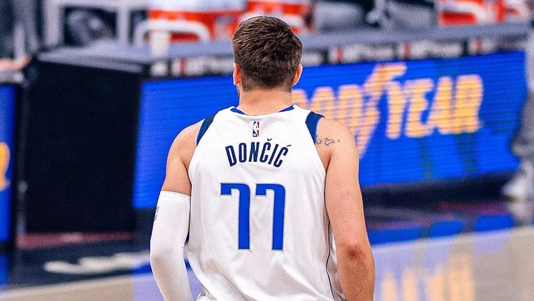 Luka Doncic in a game earlier this season.