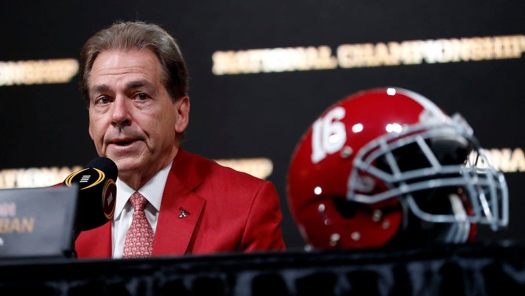 Nick Saban quotes about competitive balance are making the rounds, despite the fact that Alabama has great college football championship odds.