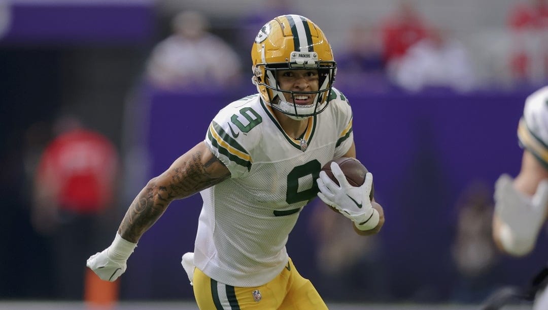 Christian Watson is one of the new receivers the Green Bay Packers' slimmed-down offense.