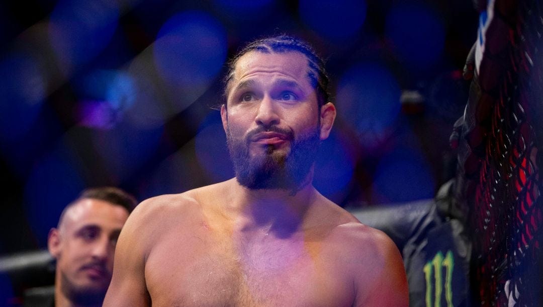 Jorge Masvidal celebrates his knockout victory over Ben Askren during their welterweight mixed martial arts bout at UFC 239.