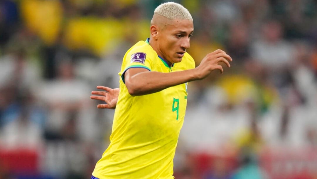 Brazil's Richarlison in action during the World Cup group G soccer match between Brazil and Serbia, at the Lusail Stadium in Lusail, Qatar, Thursday, Nov. 24, 2022.