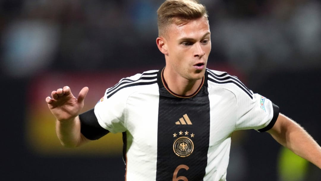 Germany's Joshua Kimmich during the UEFA Nations League soccer match between Germany and Hungary in Leipzig, Germany, Friday, Sept. 23, 2022.