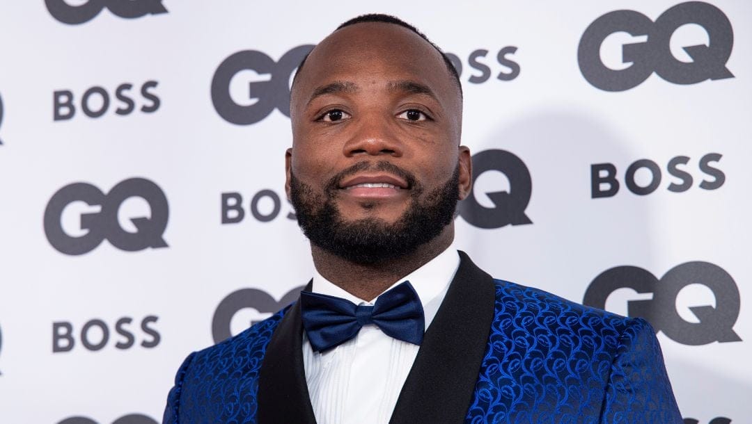 Leon Edwards poses for photographers upon arrival at the GQ Men of the Year 2022 event in London, Wednesday, Nov. 16, 2022.