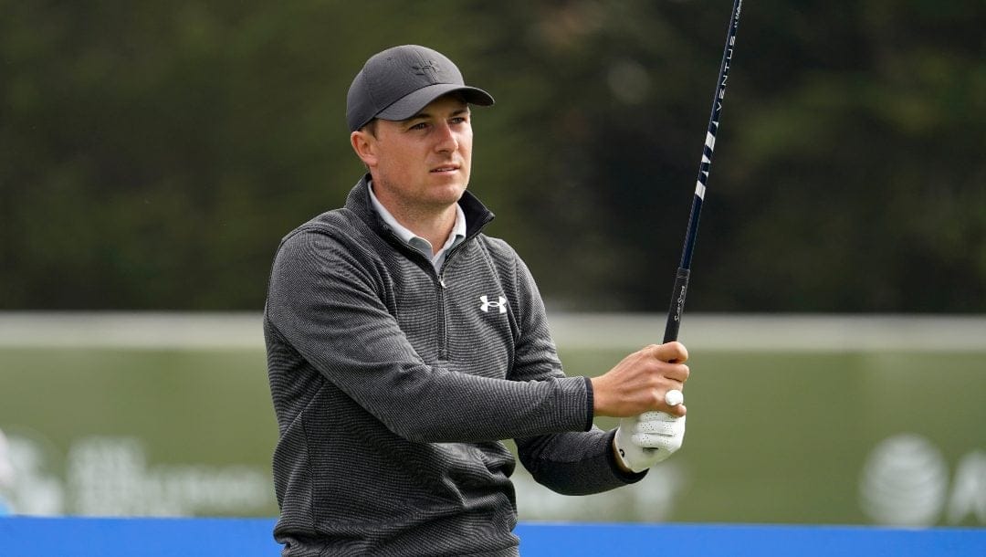Jordan Spieth on the Pebble Beach Golf Links during the final round of the AT&T Pebble Beach Pro-Am golf tournament Sunday, Feb. 14, 2021, in Pebble Beach, Calif.