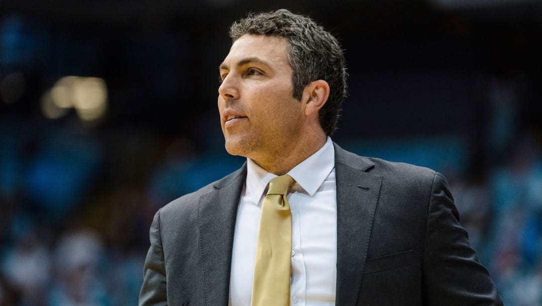 Georgia Tech head coach Josh Pastner looks on during an NCAA college basketball game against North Carolina on Saturday, Dec. 10, 2022, in Chapel Hill, N.C.