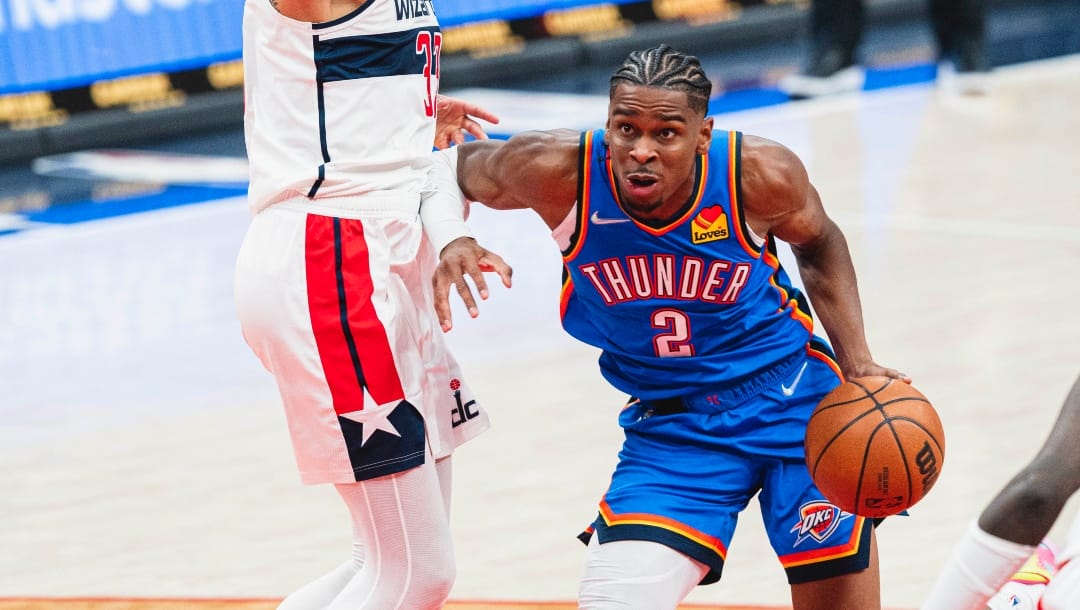 Shai Gilgeous-Alexander of the Oklahoma City Thunder.