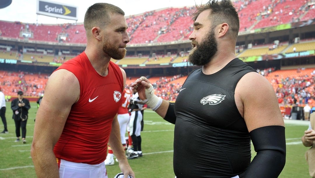 The Kelce brothers' teams will face off in Super Bowl LVII.