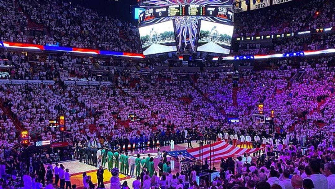 FTX Arena During A Miami Heat Playoff Game in 2022.