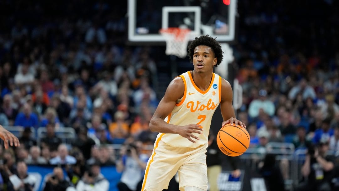 Tennessee forward Julian Phillips (2) against Duke during the second half of a second-round college basketball game in the NCAA Tournament Saturday, March 18, 2023, in Orlando, Fla.