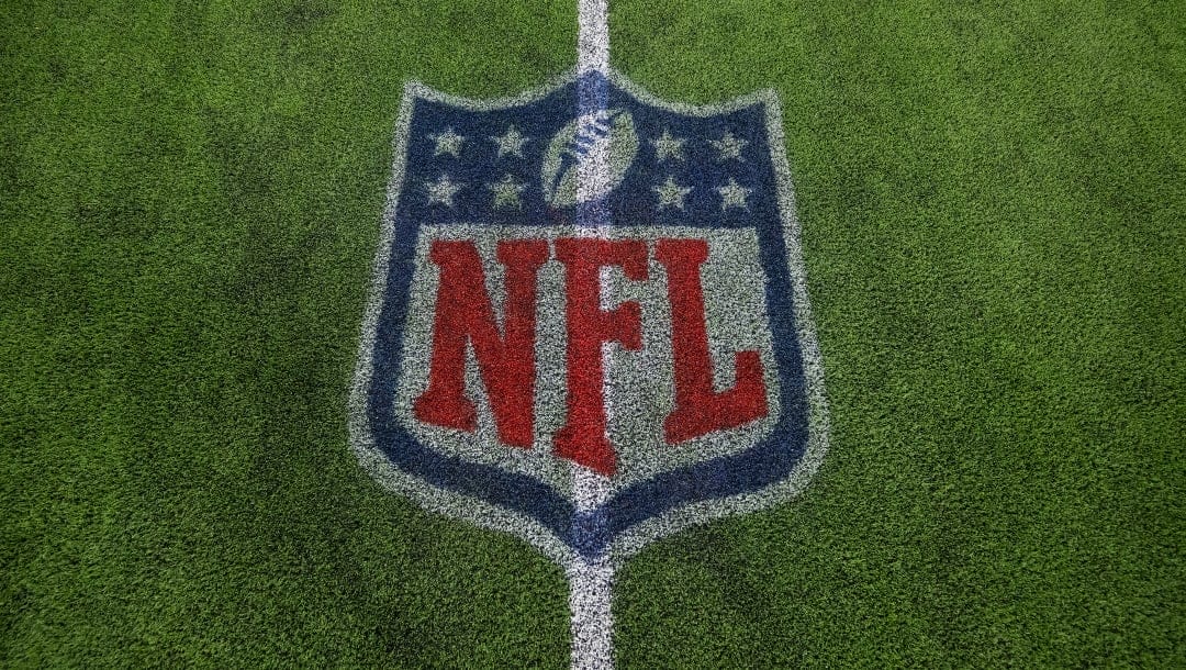 National Football League logo on the field