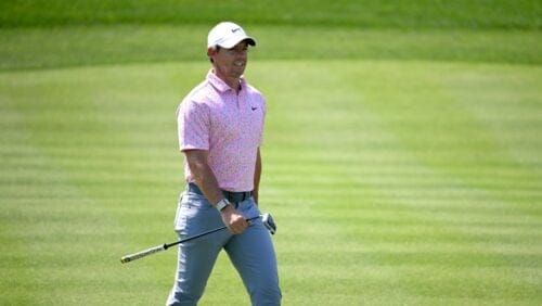 Rory McIlroy, of Northern Ireland, walks on the second fairway during the first round of the Arnold Palmer Invitational golf tournament, Thursday, March 2, 2023, in Orlando, Fla. (AP Photo/Phelan M. Ebenhack)