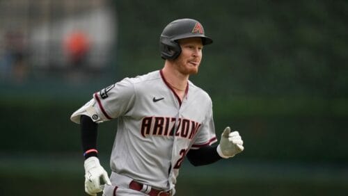 Arizona Diamondbacks' Pavin Smith rounds the bases after his two-run home run during the second inning of a baseball game against the Detroit Tigers, Sunday, June 11, 2023, in Detroit.