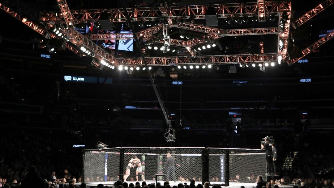 An overall, general view of the octagon at UFC Fight Night, Sunday, December 8, 2019, in Washington, D.C.