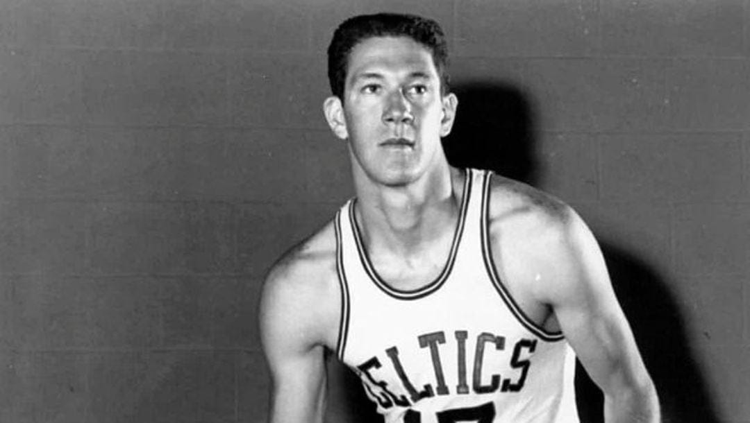 Professional basketball player John Havlicek of the Boston Celtics.