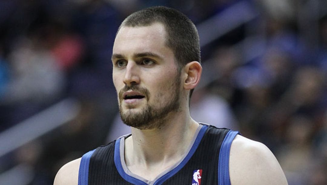 Kevin Love of the Minnesota Timberwolves seeing action against the Washington Wizards in March 2011.