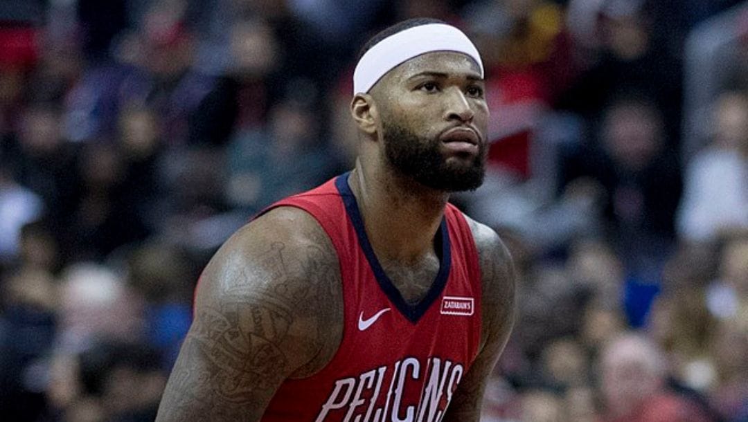 DeMarcus Cousins of the New Orleans Pelicans seeing action against the Washington Wizards in December 2017.