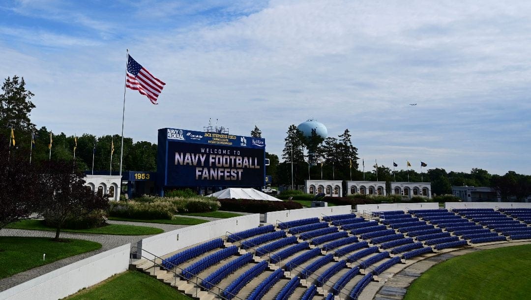A general view of the Navy Football Fanfest at Navy-Marine Corps Memorial Stadium during Navy Football Fanfest, Saturday, Aug. 6, 2022, in Annapolis, Md.