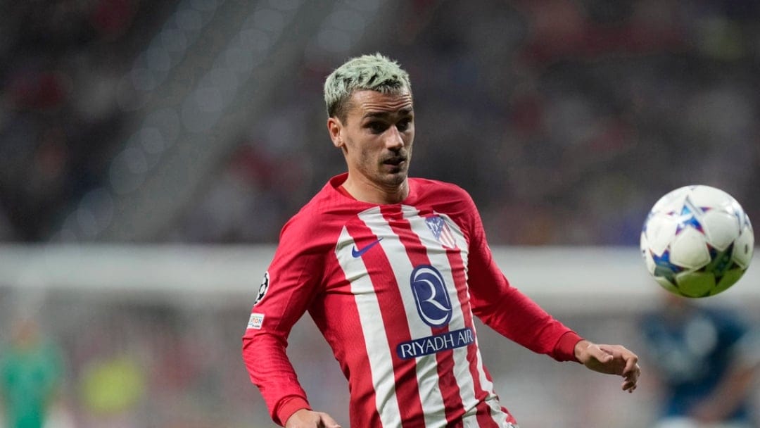 Atletico Madrid's Antoine Griezmann during the Champions League match between Atletico Madrid and Feyenoord