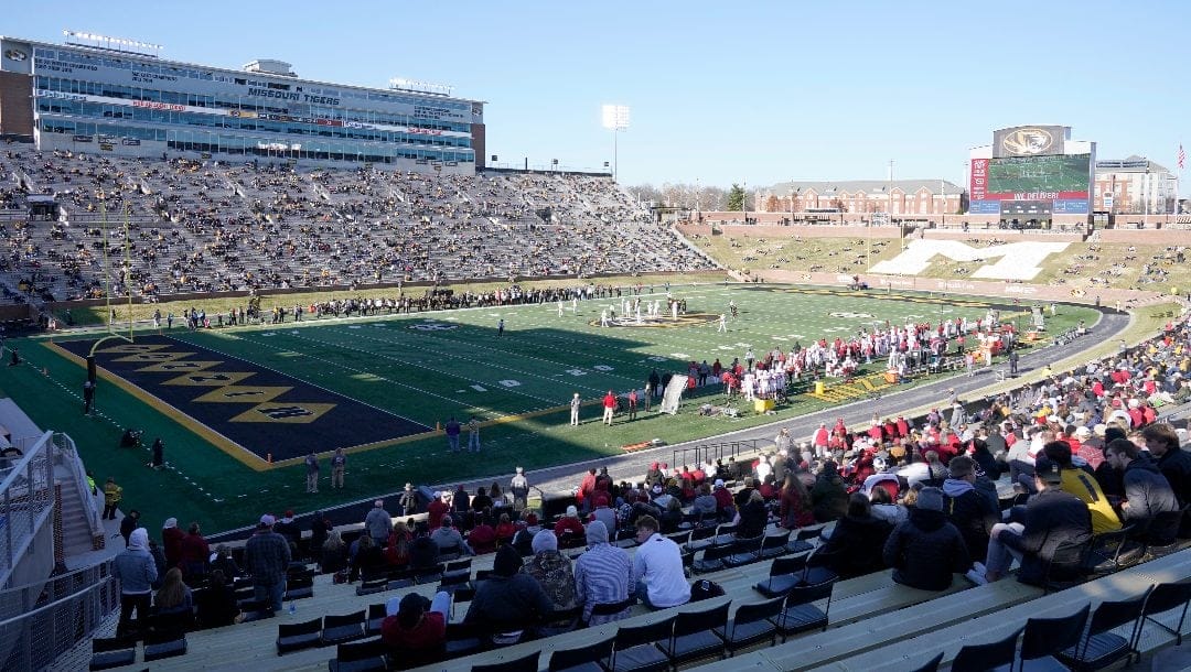 Arkansas plays Missouri on Faurot Field inside at Memorial Stadium during the second half of an NCAA college football game Saturday, Dec. 5, 2020, in Columbia, Mo.