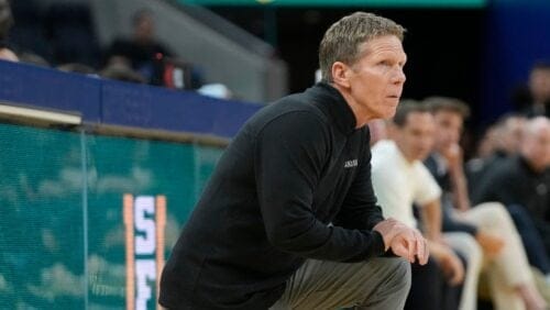 Gonzaga head coach Mark Few during an NCAA college basketball game against San Francisco in San Francisco, Thursday, Feb. 29, 2024. (AP Photo/Jeff Chiu)