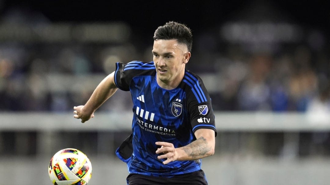 San Jose Earthquakes forward Preston Judd against the Seattle Sounders during the first half of an MLS soccer match Saturday, March 23, 2024, in San Jose, Calif.