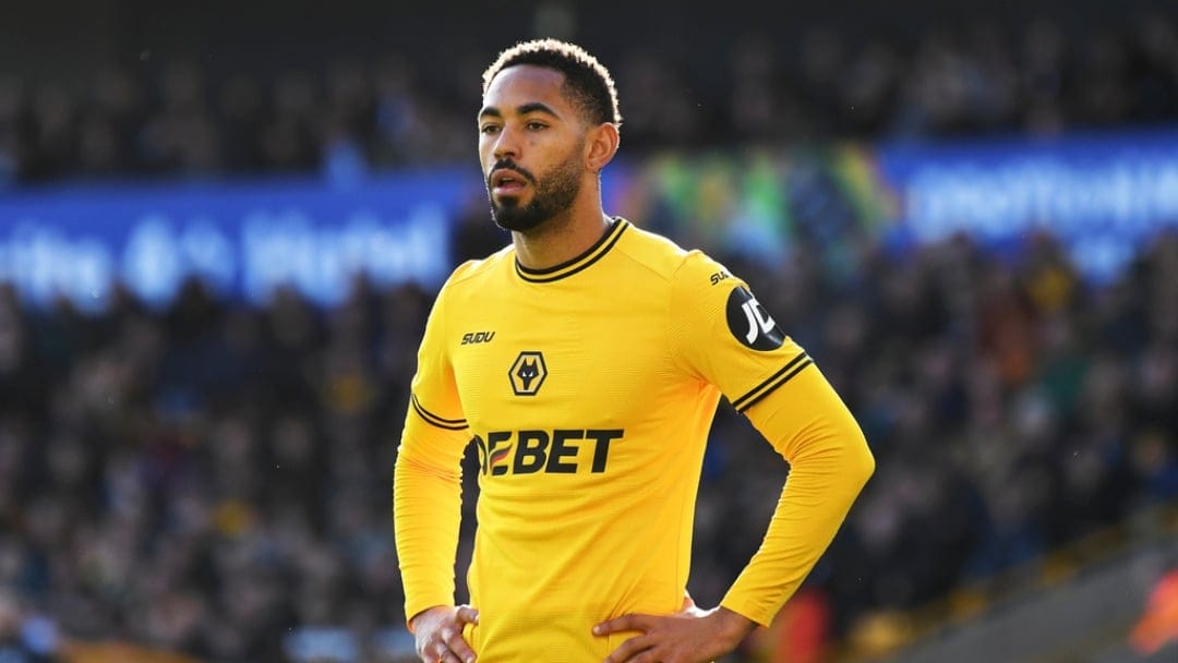 Wolverhampton Wanderers' Matheus Cunha during the English Premier League soccer match between Wolverhampton Wanderers and Manchester City at Molineux stadium in Wolverhampton, England, Sunday, Oct. 20, 2024.