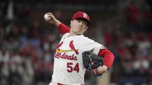 St. Louis Cardinals starting pitcher Sonny Gray throws during the fifth inning of a baseball game against the Philadelphia Phillies Tuesday, April 9, 2024, in St. Louis.