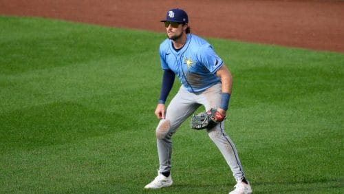 Tampa Bay Rays right fielder Josh Lowe (15) in action during a baseball game against the Baltimore Orioles, Saturday, Sept. 7, 2024, in Baltimore.