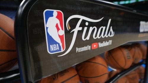 OKLAHOMA CITY, OK - JUNE 8: A generic basketball photo of the Official Wilson basketball before the game between the Indiana Pacers and the Oklahoma City Thunder during Game Two of the 2025 NBA Finals on June 8, 2025 at Paycom Center in Oklahoma City, Oklahoma.