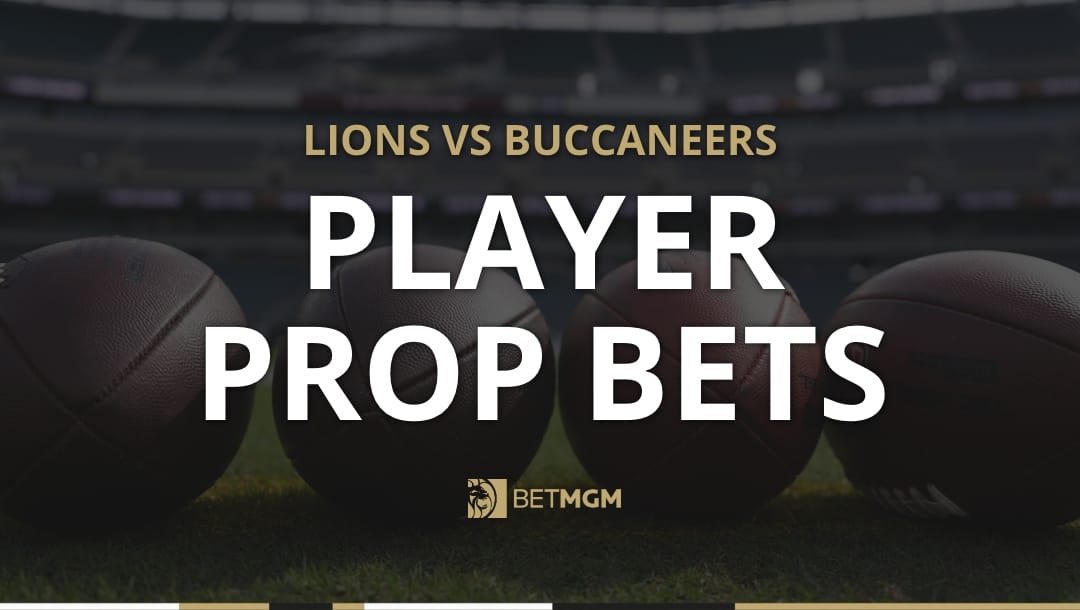 Get two player prop bets for Lions vs Buccaneers on Monday Night Football based on NFL odds from the BetMGM online sportsbook.
